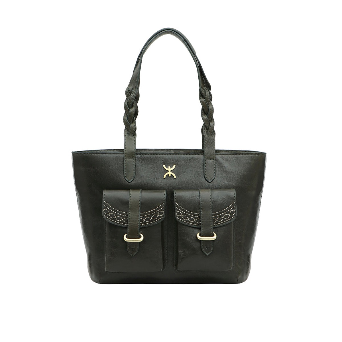 Bedouin - 04 Green Leather Tote Bag