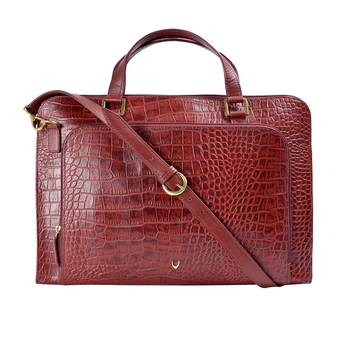 Biscotte 01 Red Leather Laptop Bag