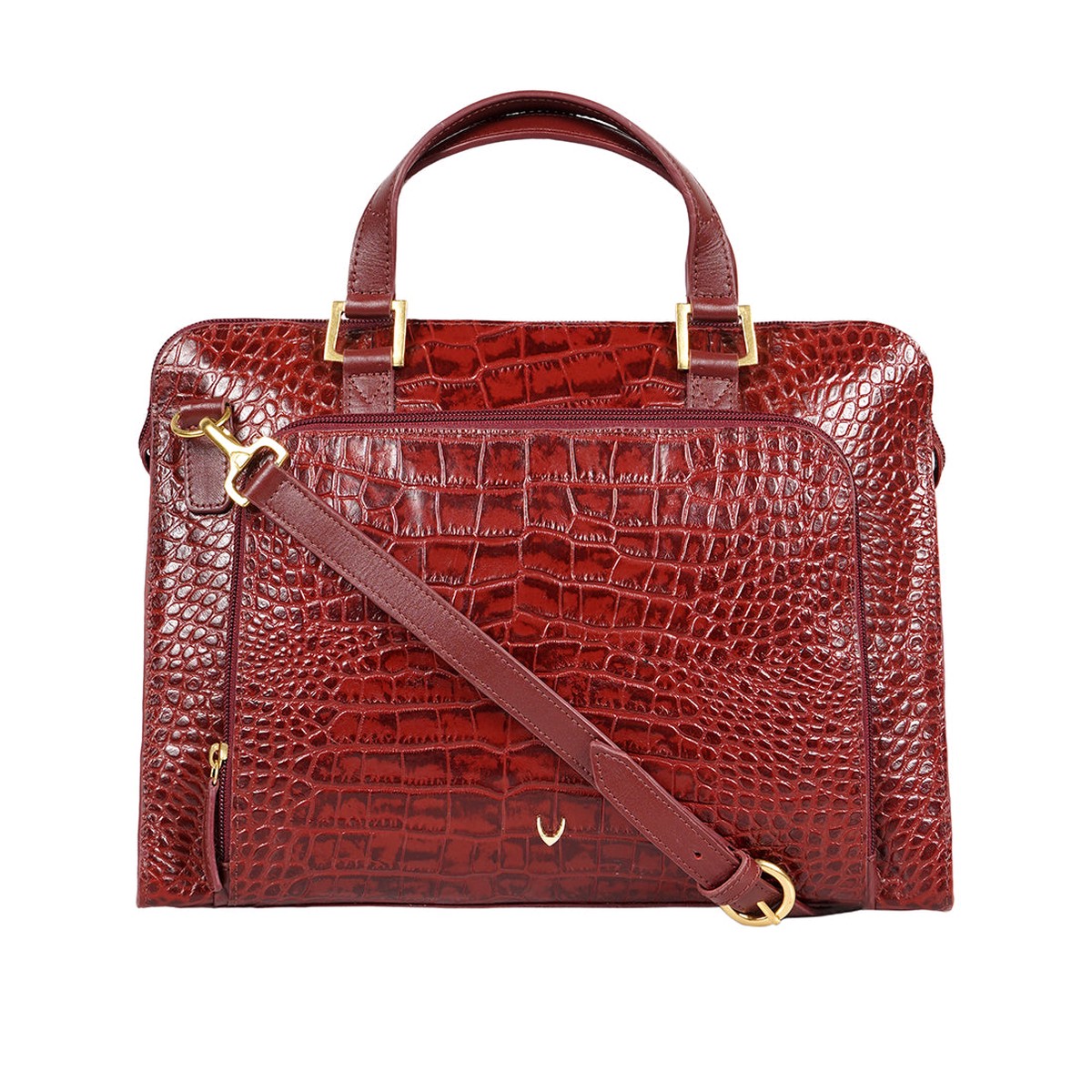 Biscotte 02 Red Leather Laptop Bag