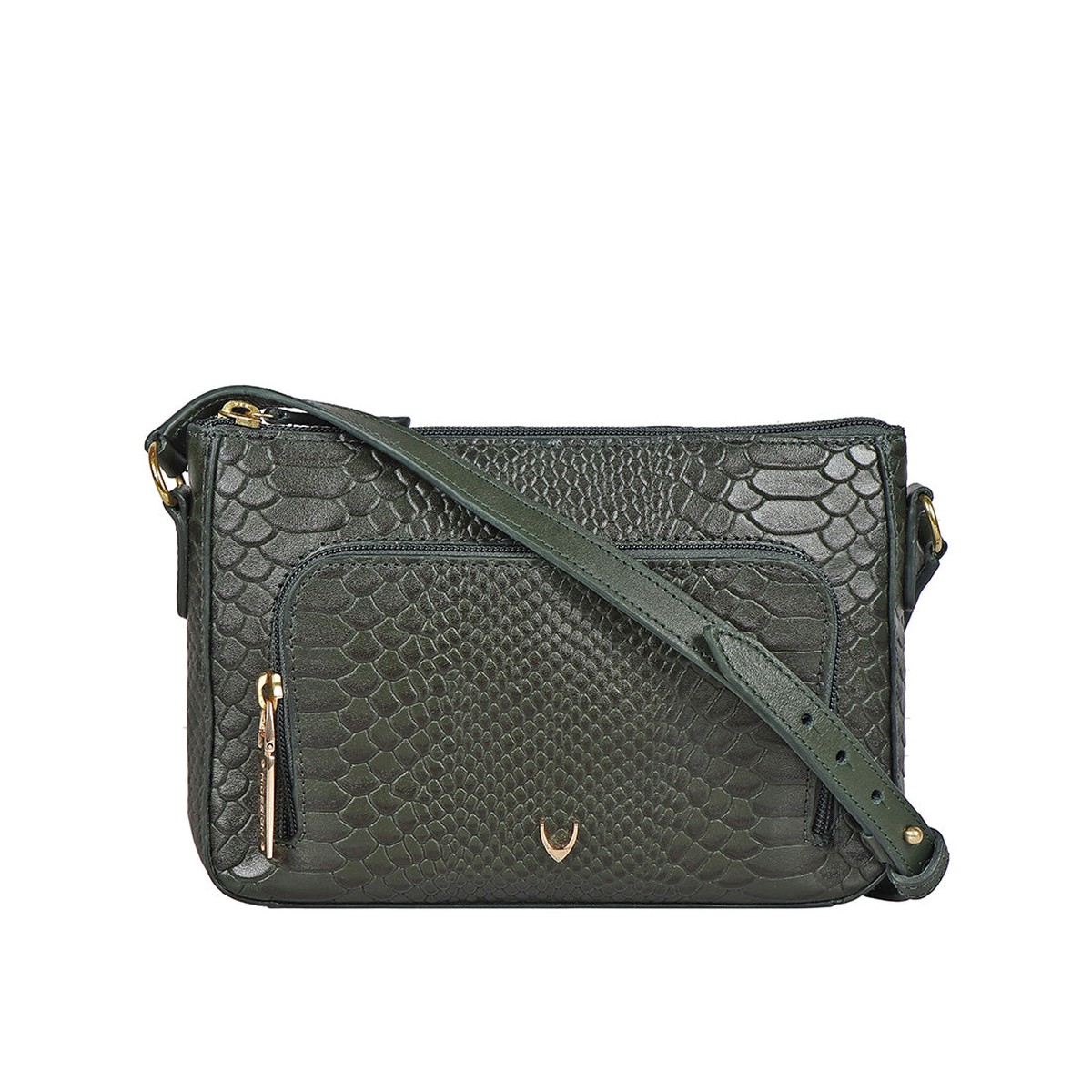 Ee Katniss 01 Green Leather Sling Bag