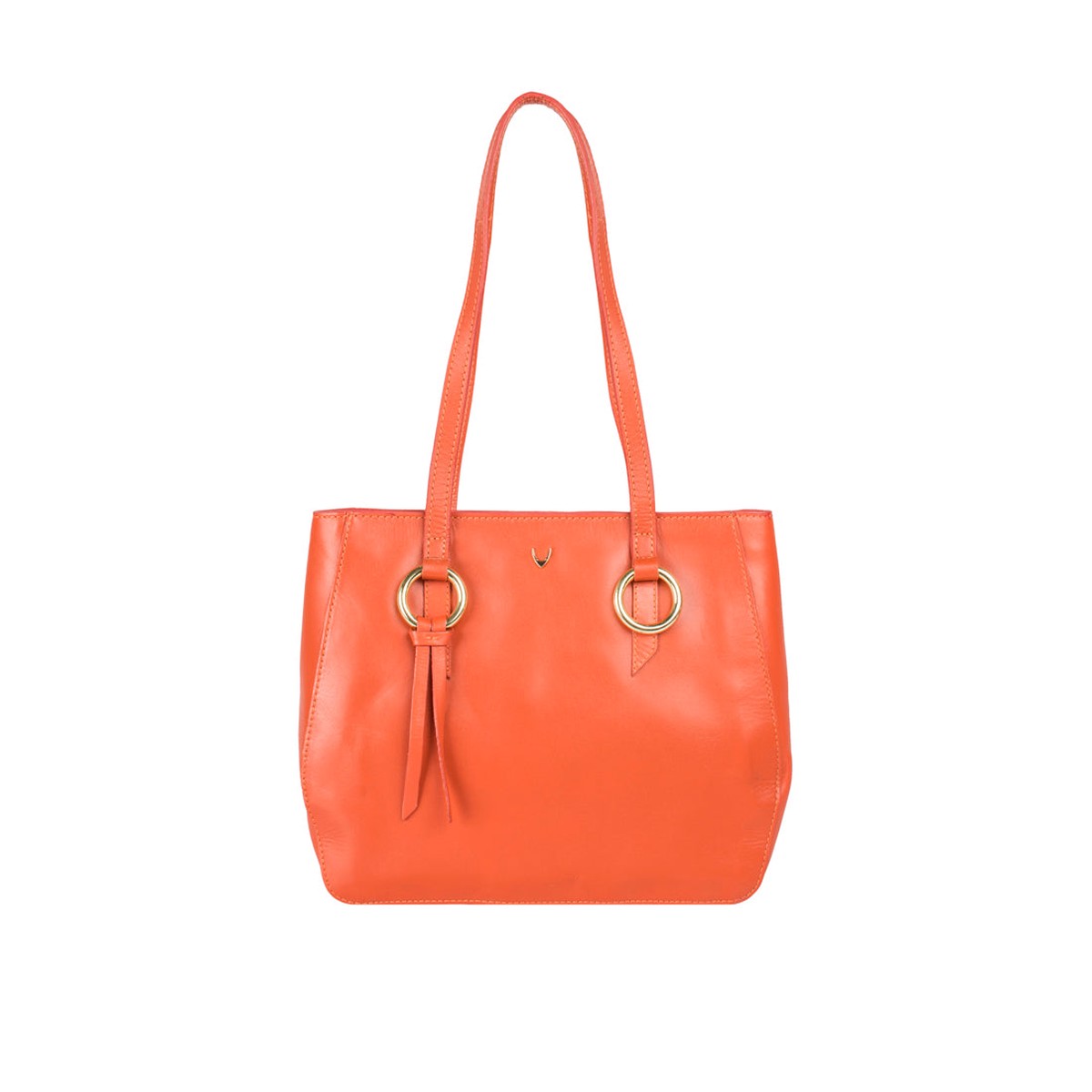 Haussman 02 Orange Leather Shoulder Bag
