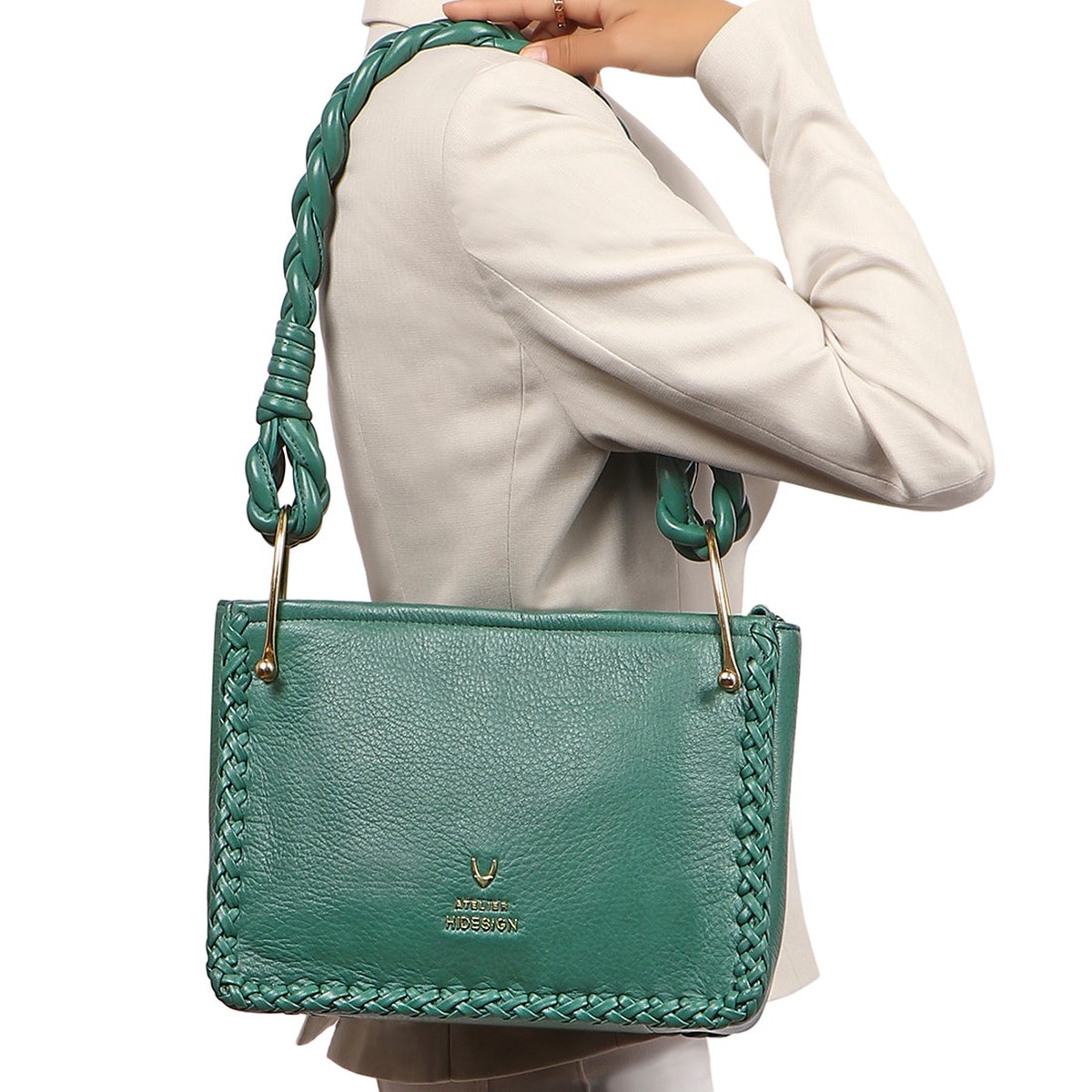 Hera 01 Green Leather Shoulder Bag