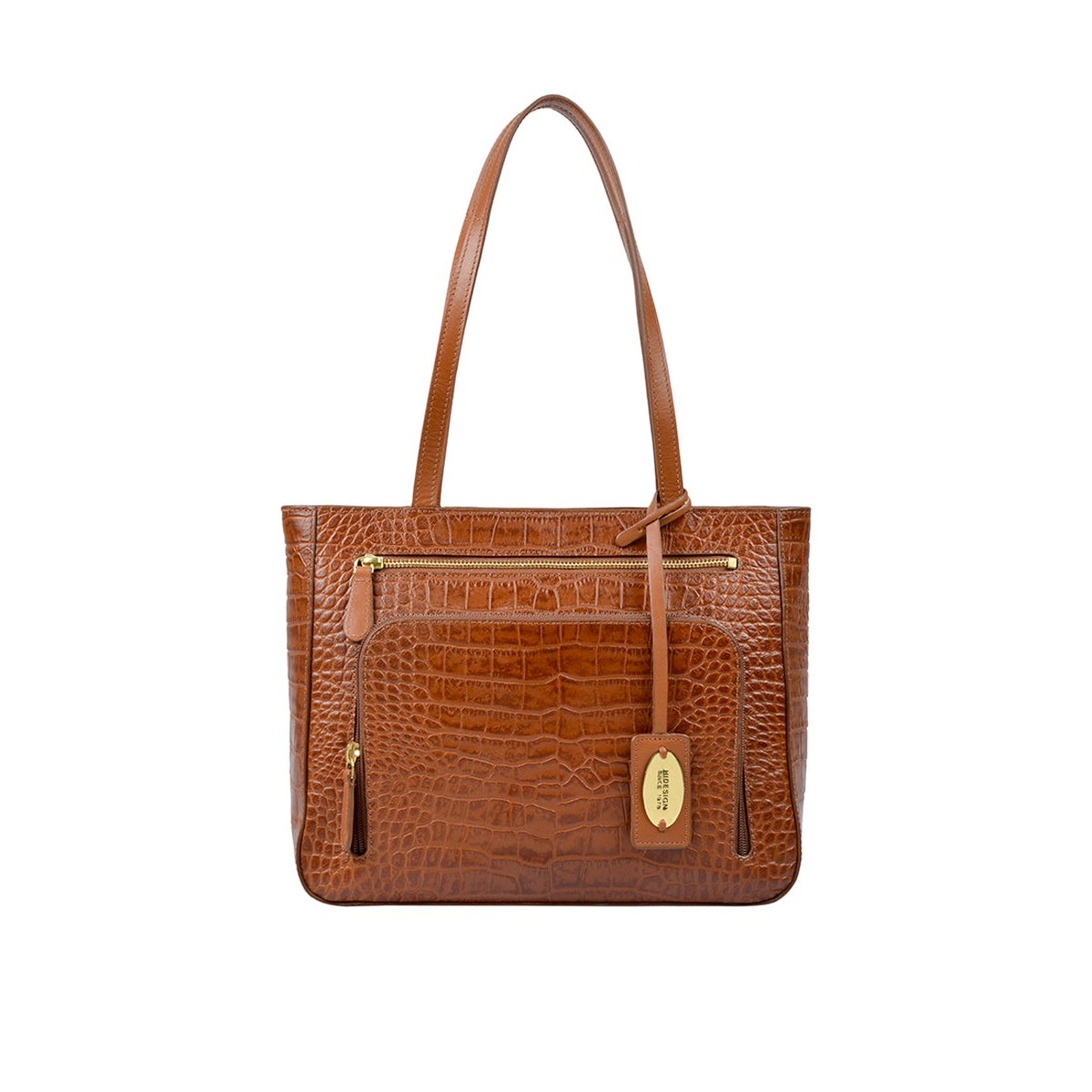 Katniss 02 Sb Tan Leather Tote Bag