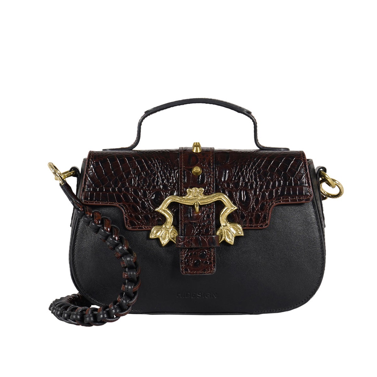 Sakura - 01 Black Leather Shoulder Bag