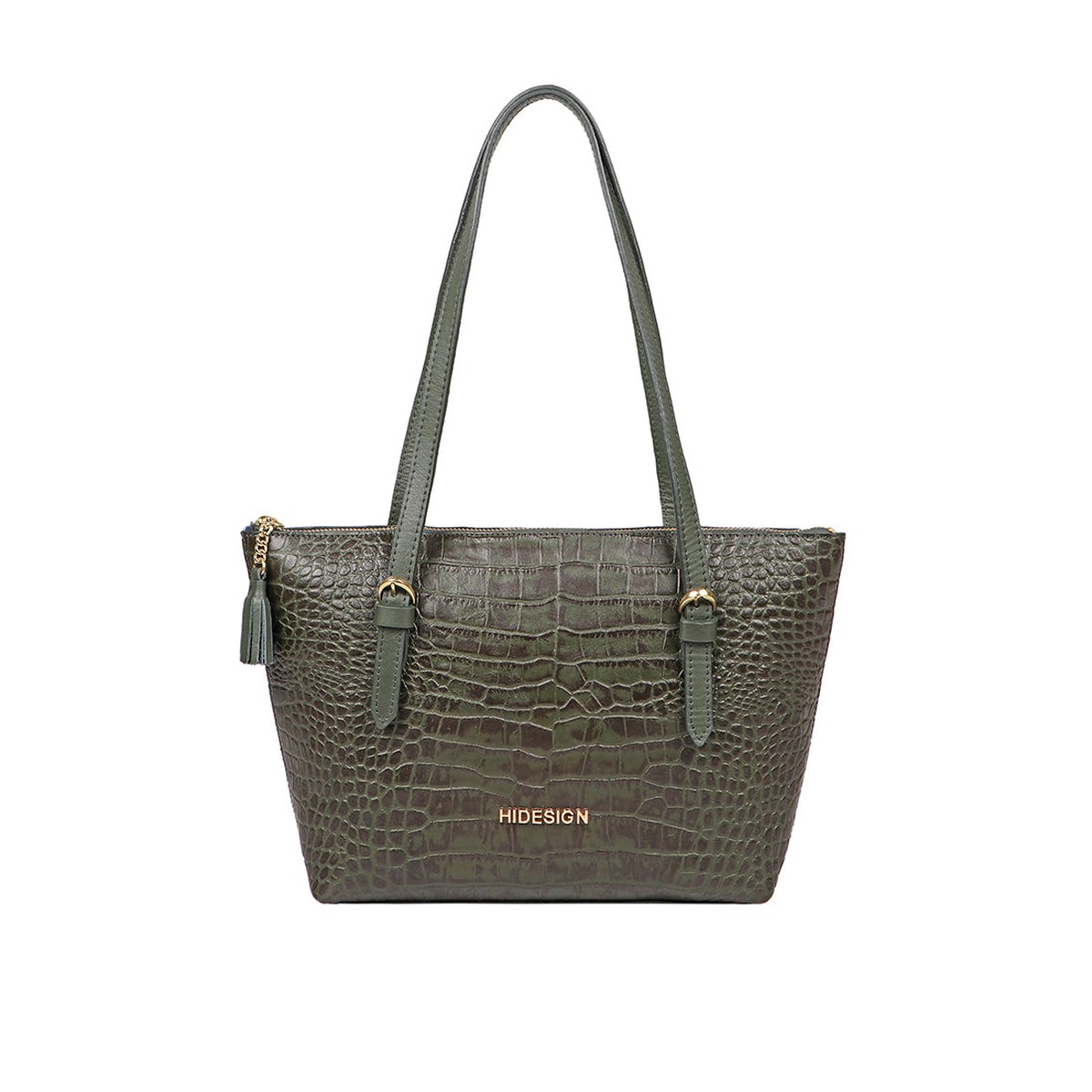 Cusco 01 Green Leather Tote Bag