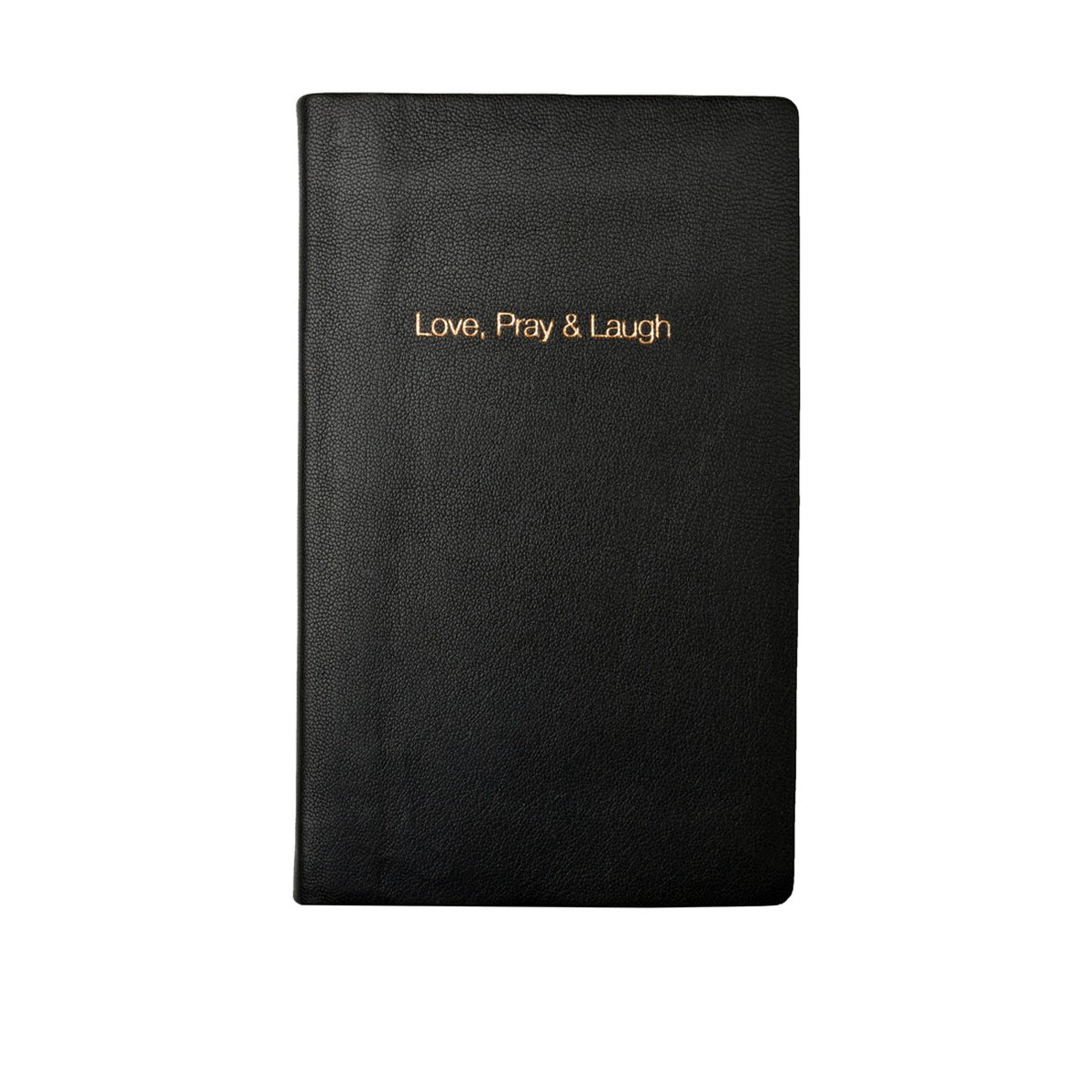 Love Pray Laugh Black Leather Note Book