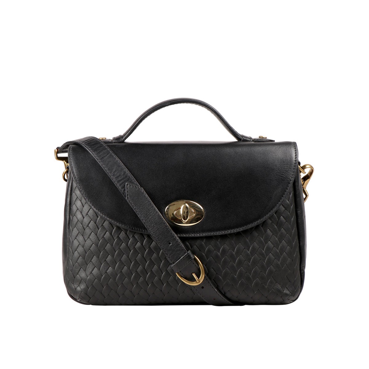 Cavendish 04 Black Leather Satchel