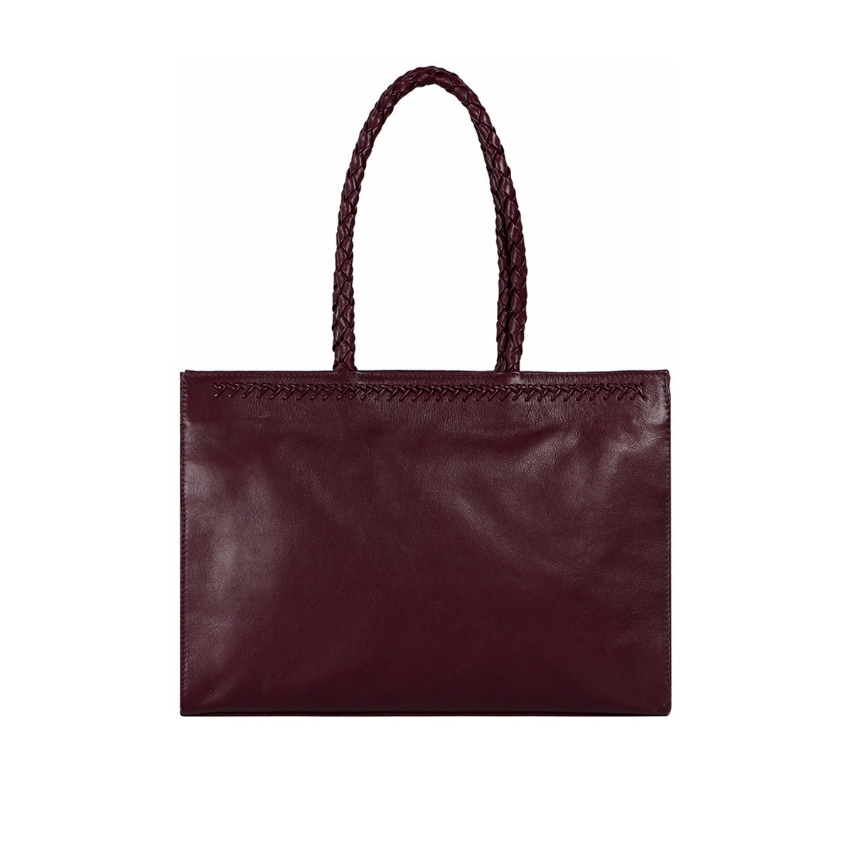 Juno 03 Purple Leather Tote Bag