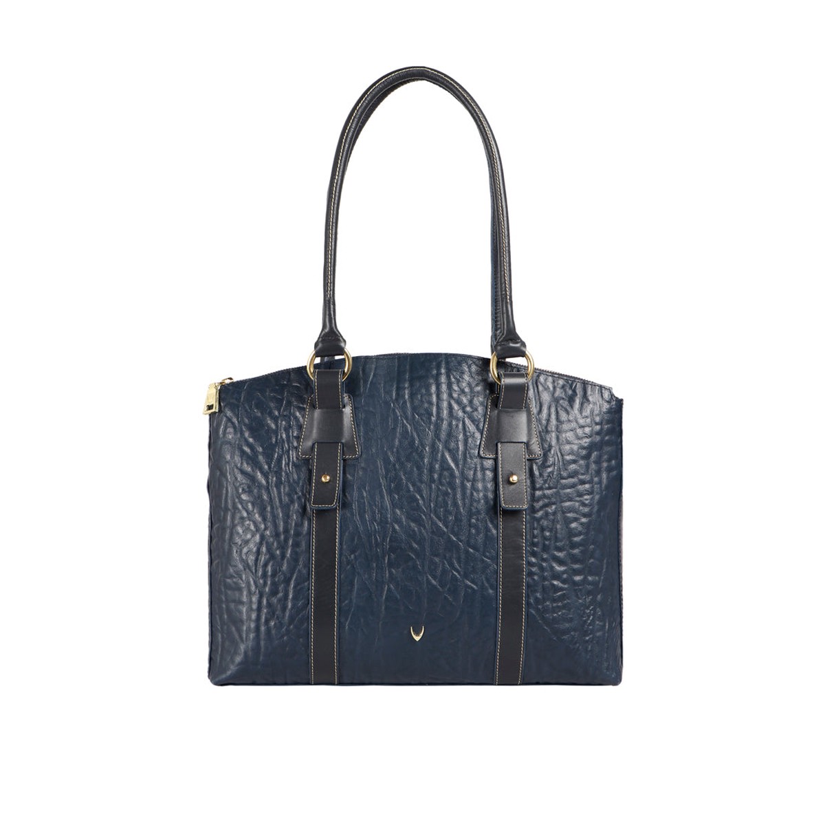 Samurai 01 Blue Leather Tote Bag