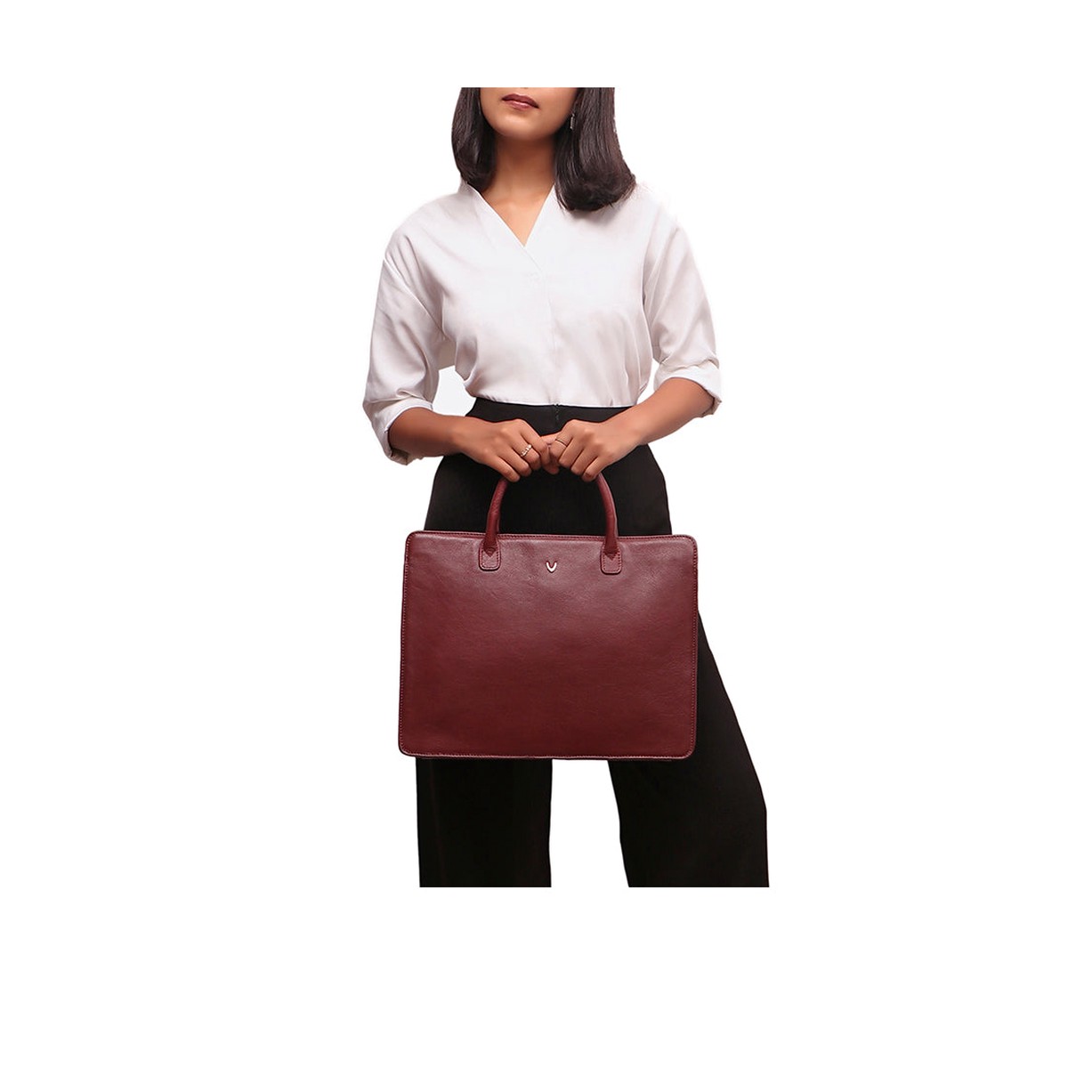 Adele 01 Marsala Leather Laptop Bag