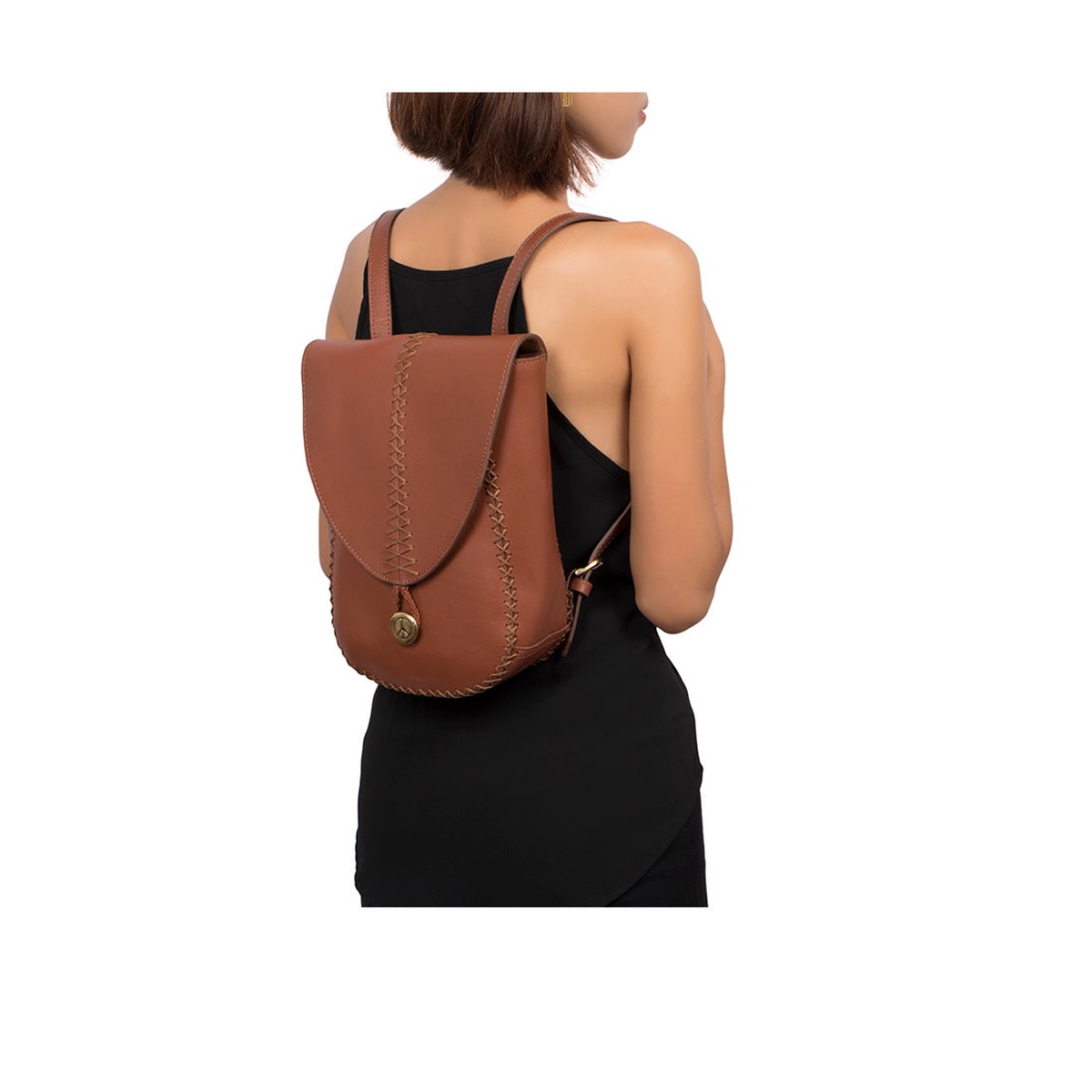 Donna 02 Tan Leather Backpack