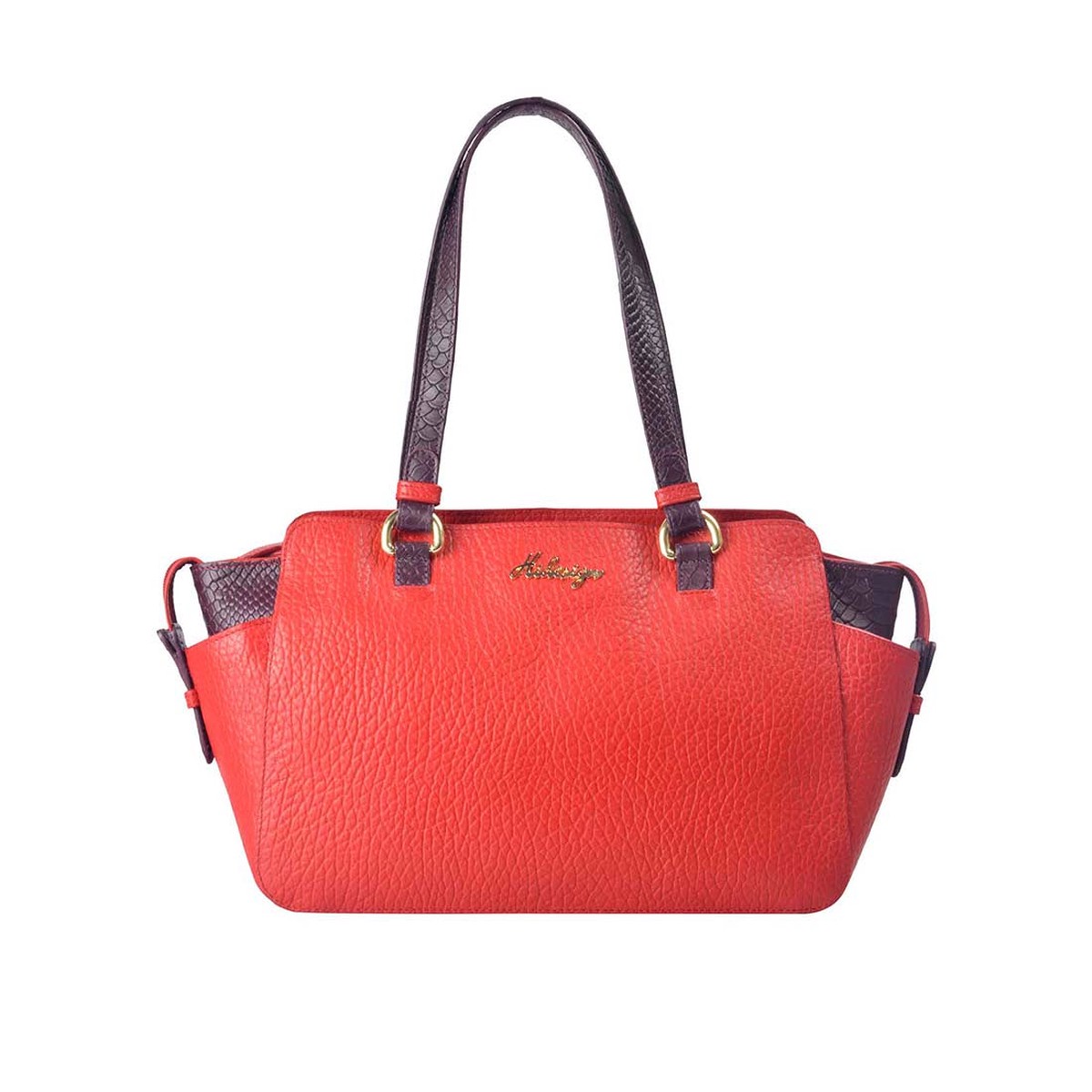 Ee Olivia 01 Red Leather Tote Bag