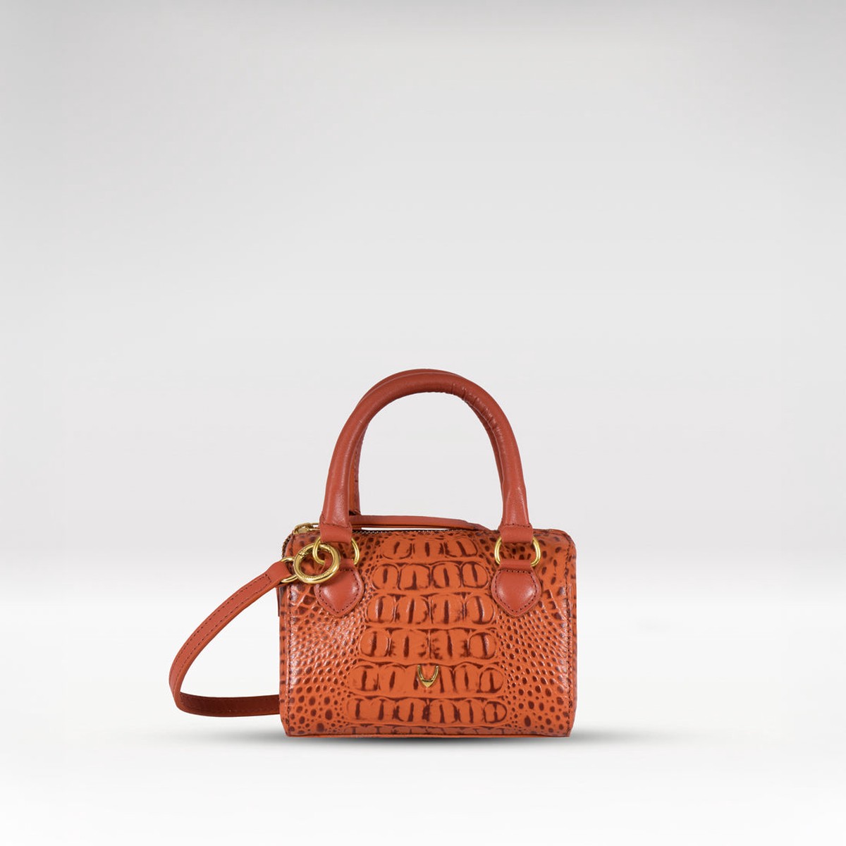 Ee Suzie Orange Leather Micro Bag