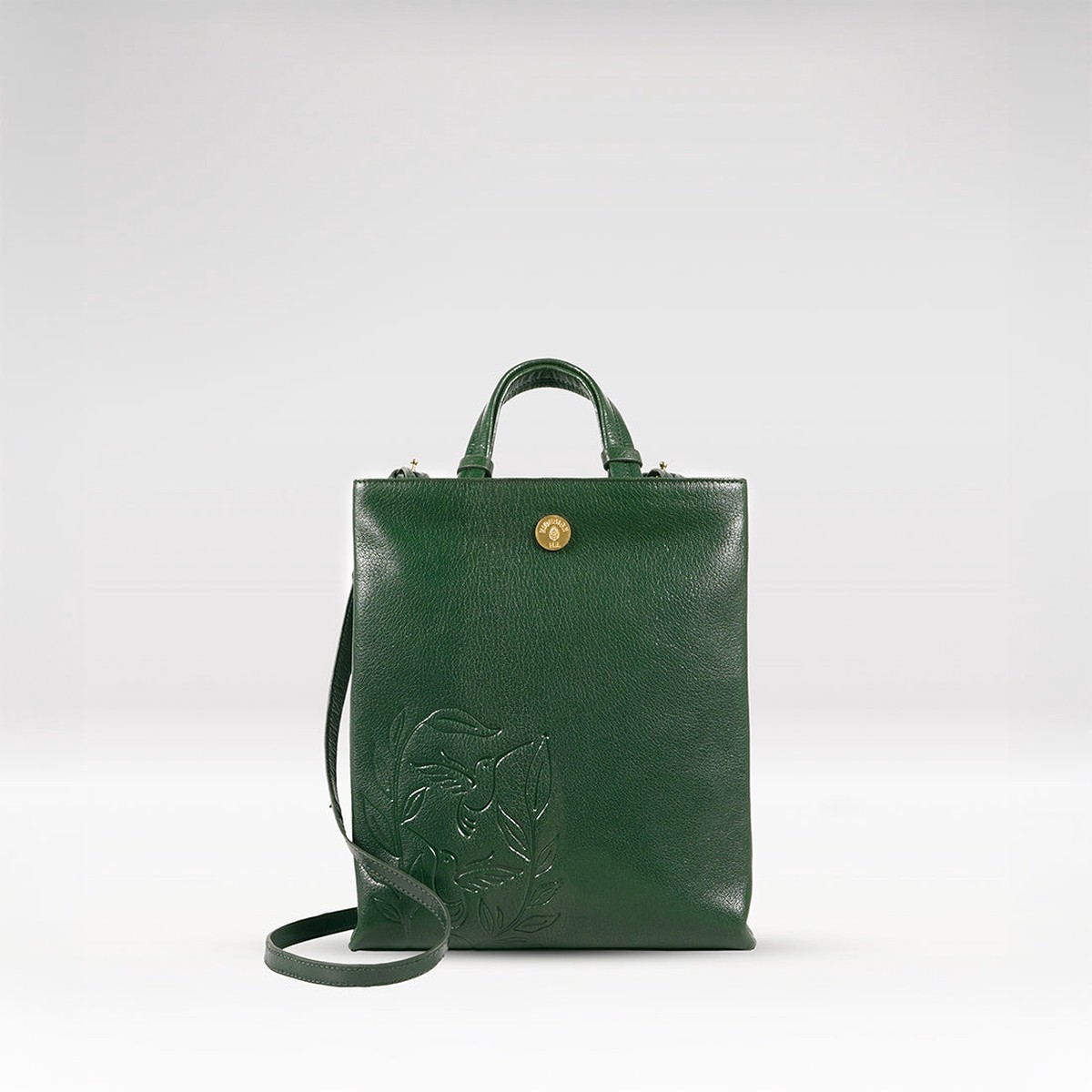 Enchanted 01 Green Leather Crossbody