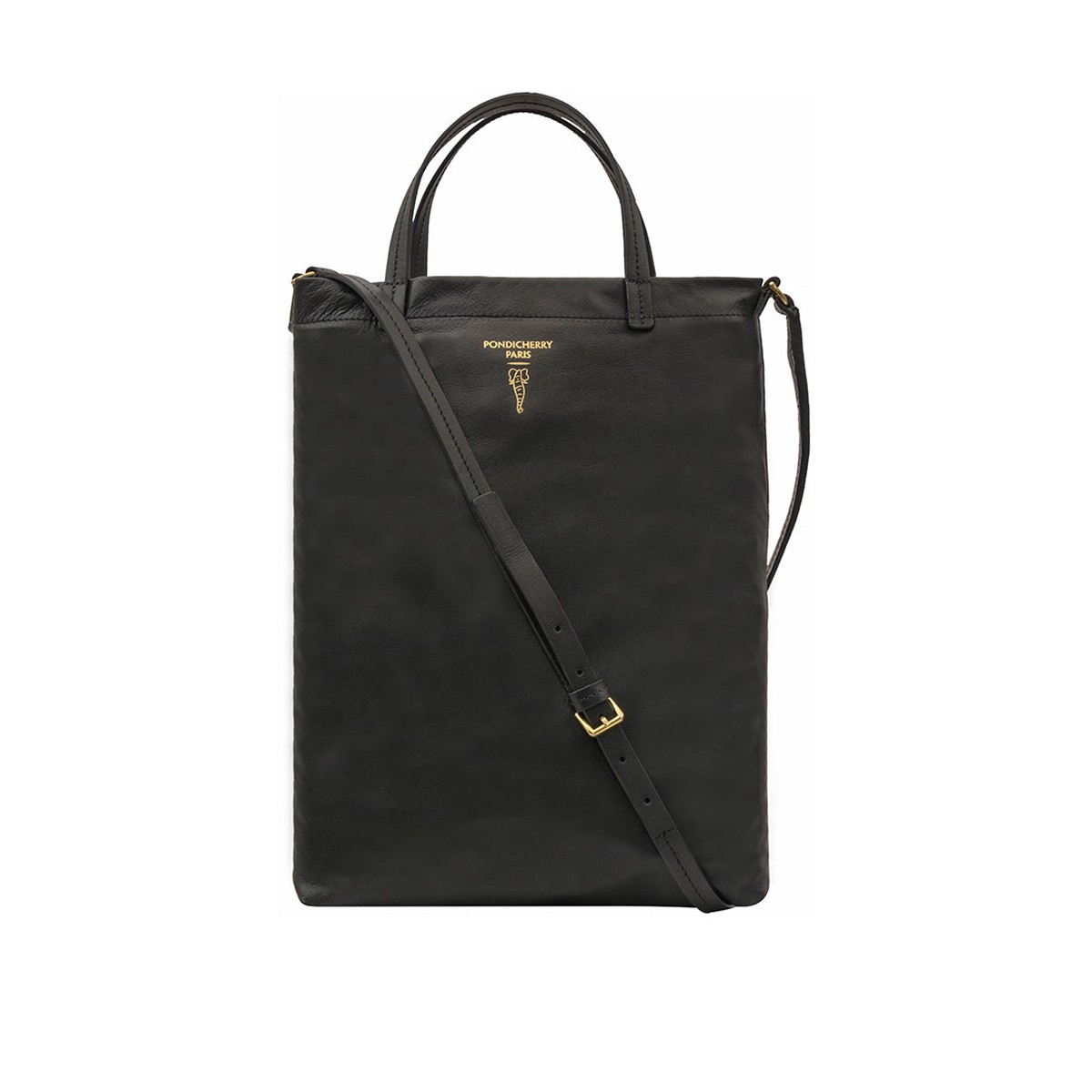 Roxanne Black Leather Satchel
