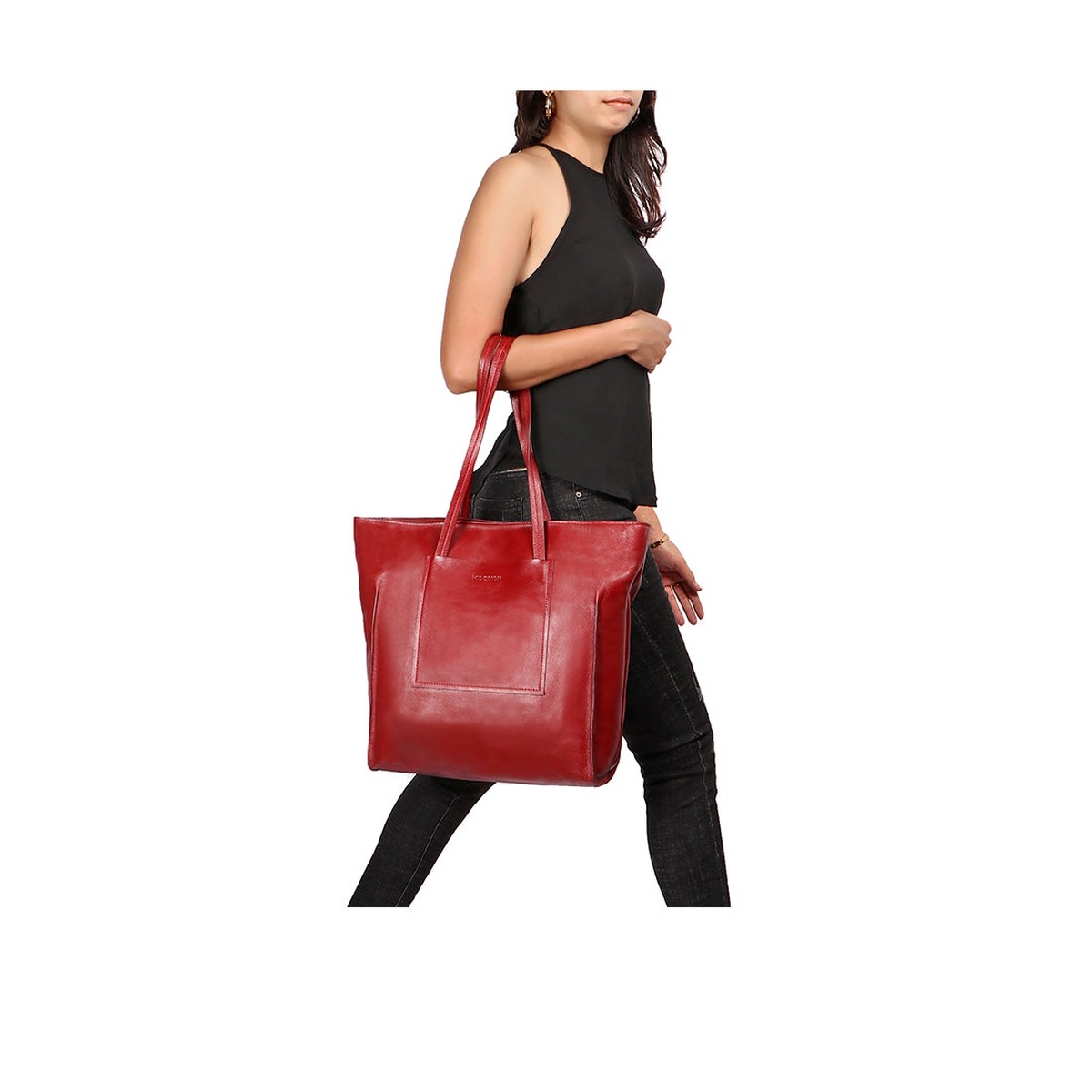 Tiffany Red Leather Tote Bag