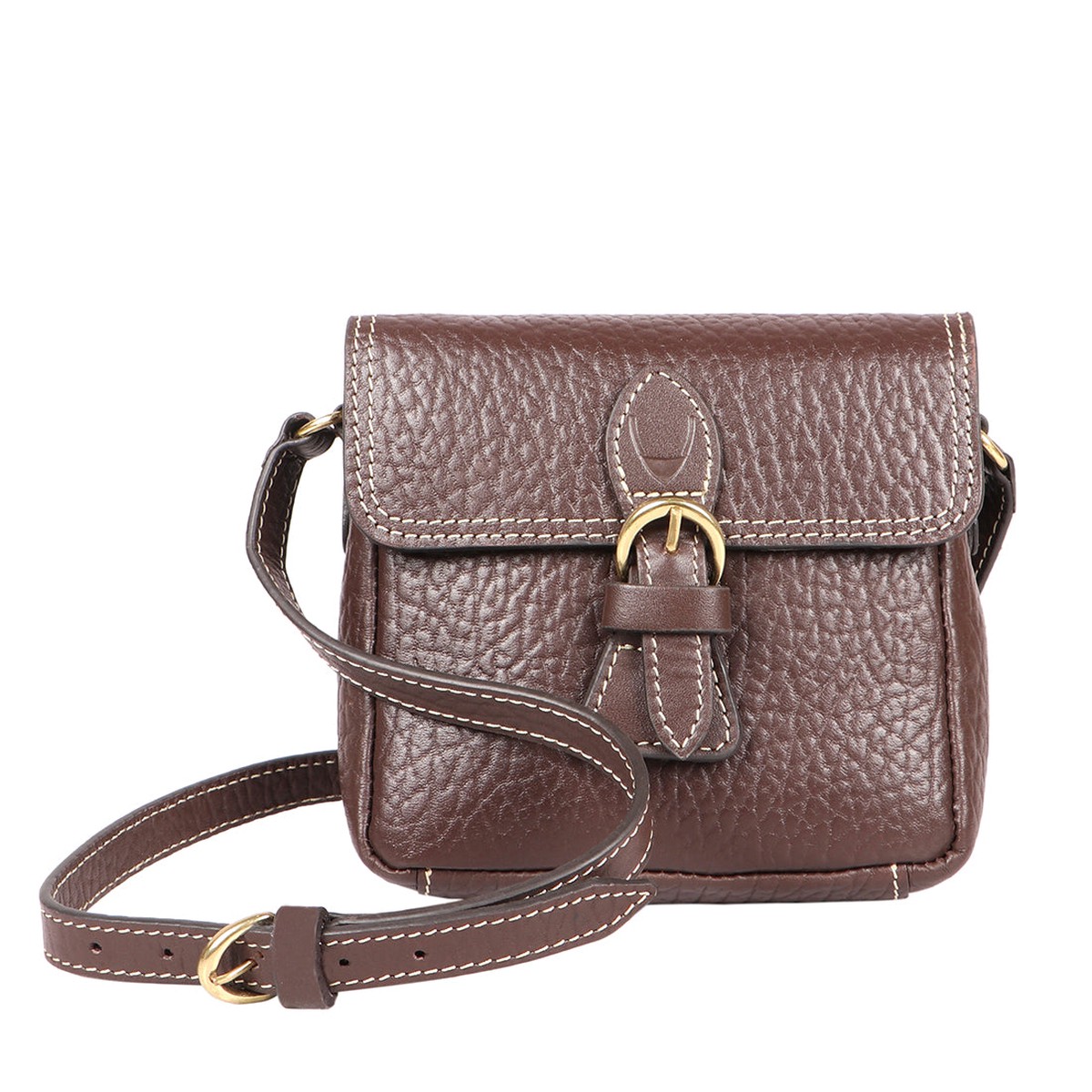 Fiona 01 Brown Leather Crossbody