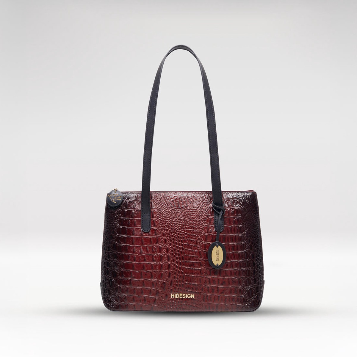 Galaxy 01 Red Leather Tote Bag