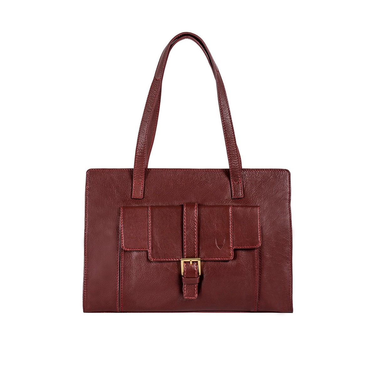 Toffee 02 Red Leather Tote Bag