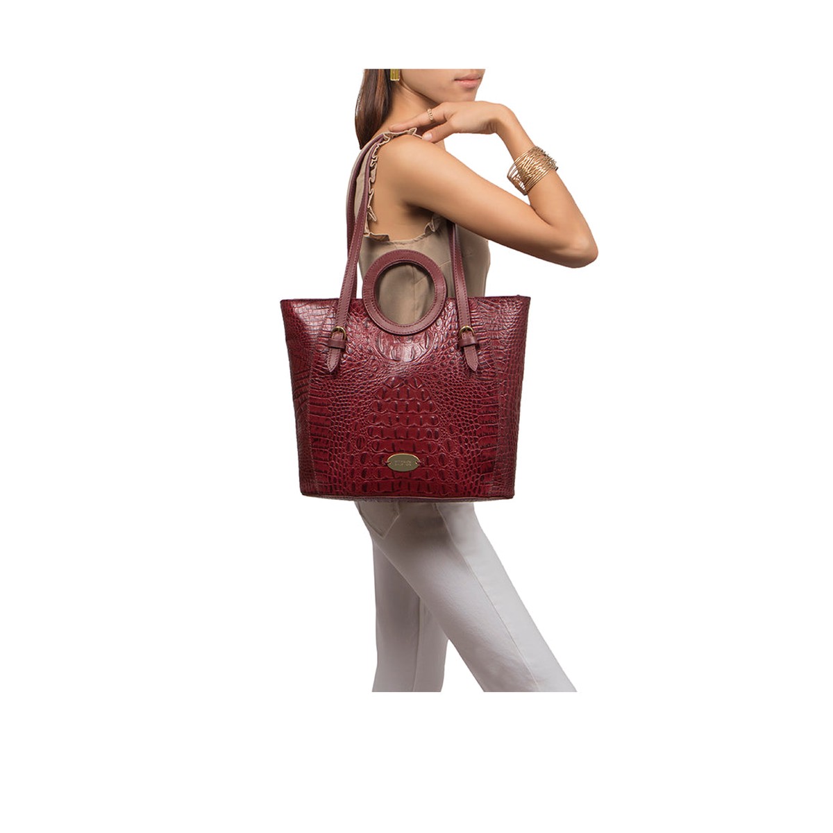 Whitney 01 Red Leather Tote Bag