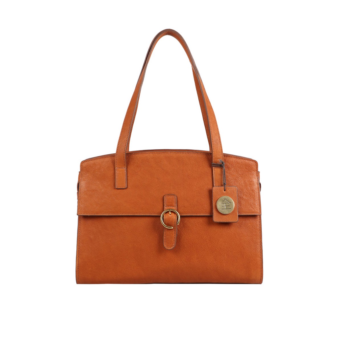 Daicho 01 Orange Leather Shoulder Bag