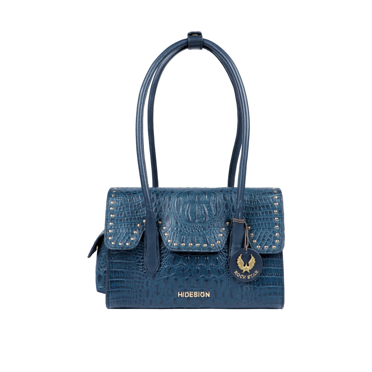 Punk 02 Blue Leather Shoulder Bag