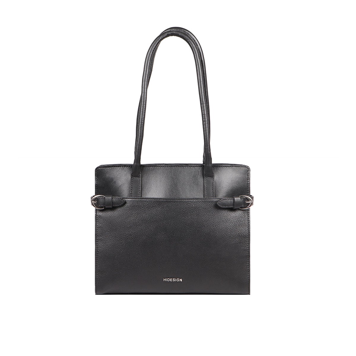 Salta 02 Black Leather Tote Bag