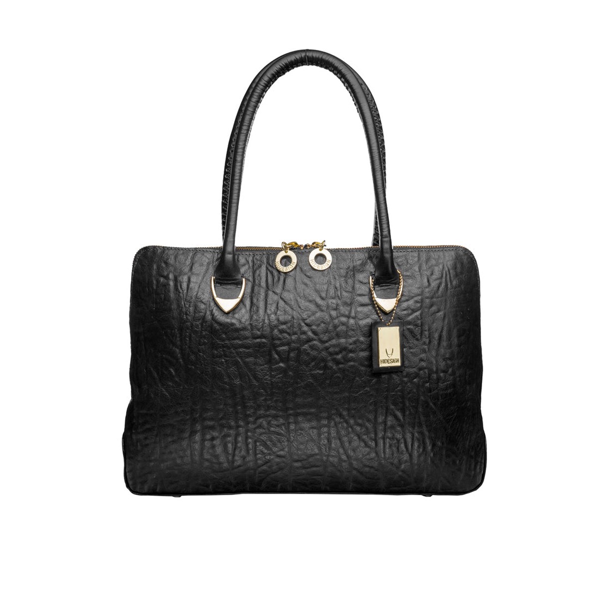 Yangtze 03 Black Leather Tote Bag