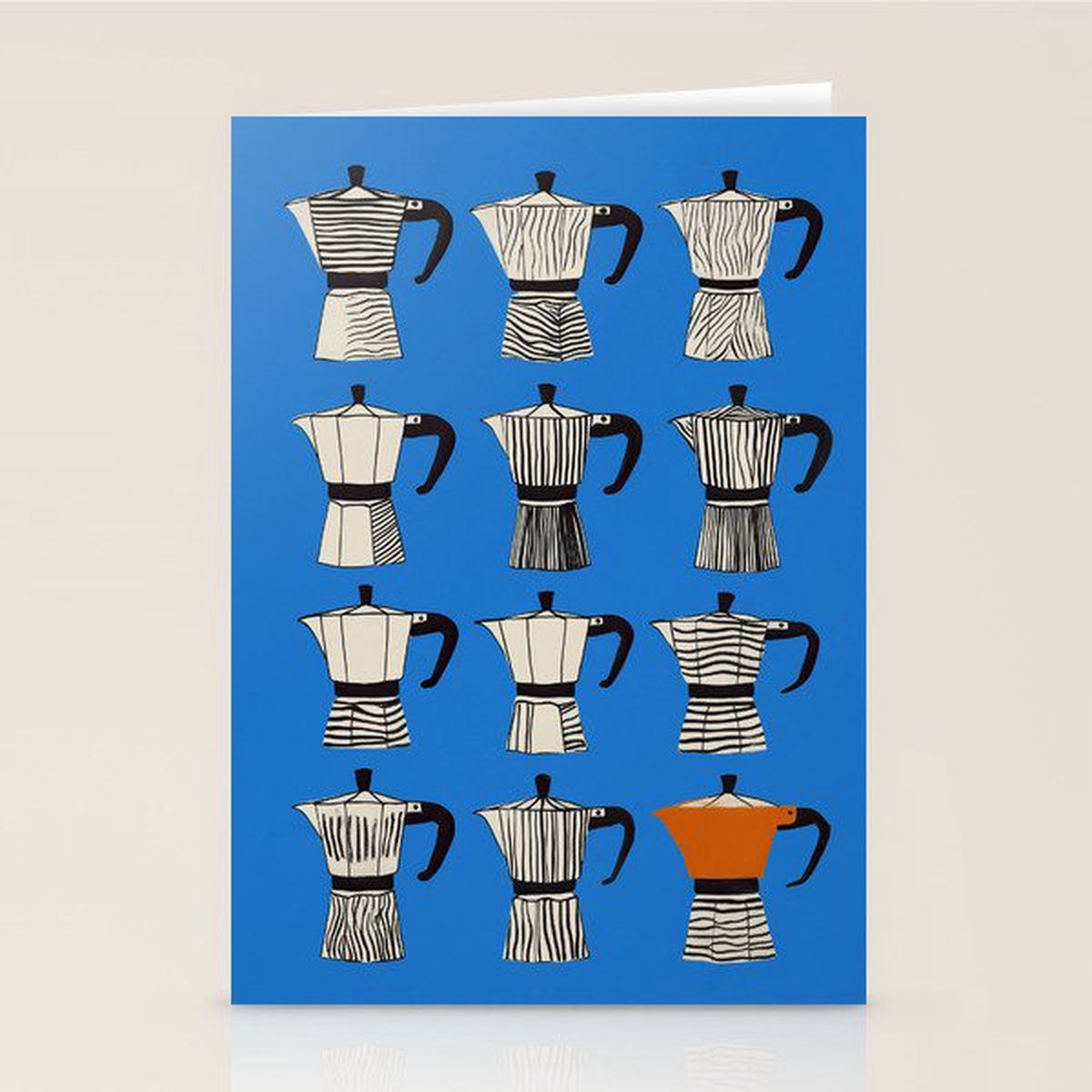 Blue Moka Stationery Card