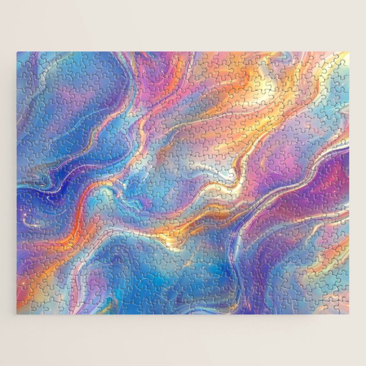 Colorful Opal Texture Seamless Pattern Jigsaw Puzzle