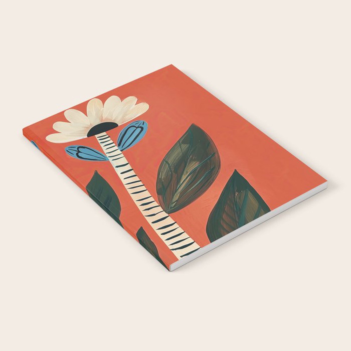 Folk Garden Daisy Pair Notebook