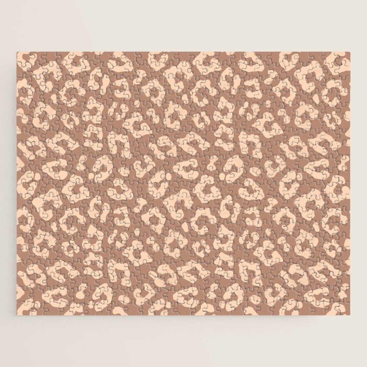 Leopard Print In Clay Brown Jigsaw Puzzle