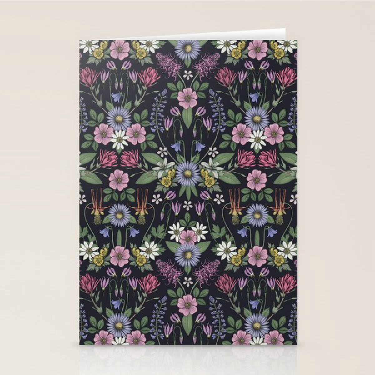 Mount Rainier Wildflowers Stationery Card