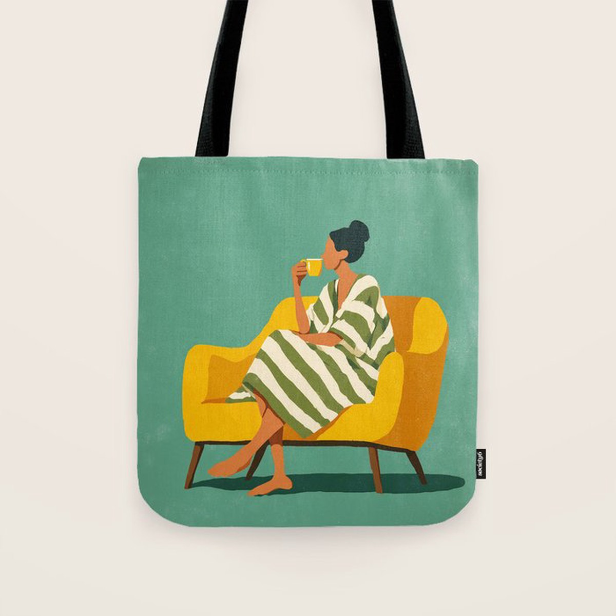 Quiet Coffee Moment at Home Tote Bag