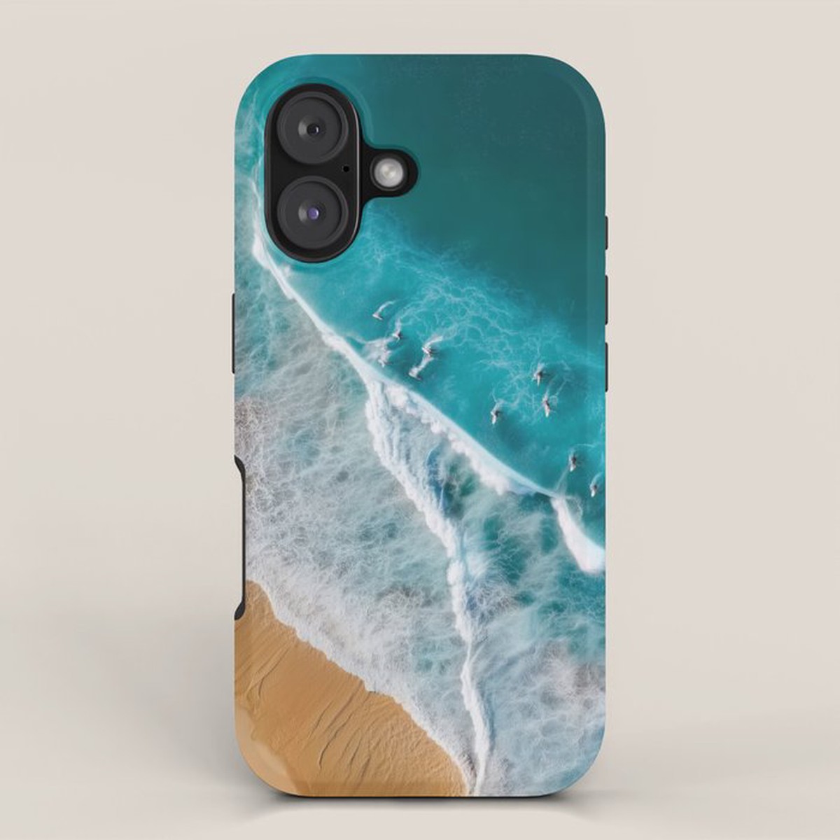 Turquoise Tides - Aerial View of Ocean Waves and Shore iPhone Case