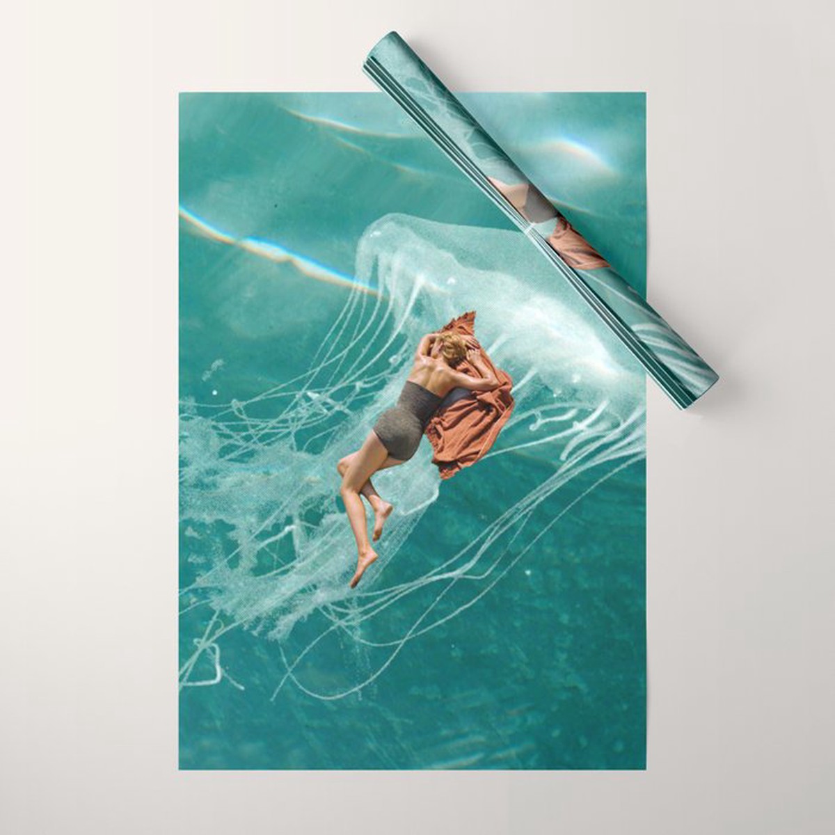 Wherever the current takes me (the jellyfish) Wrapping Paper