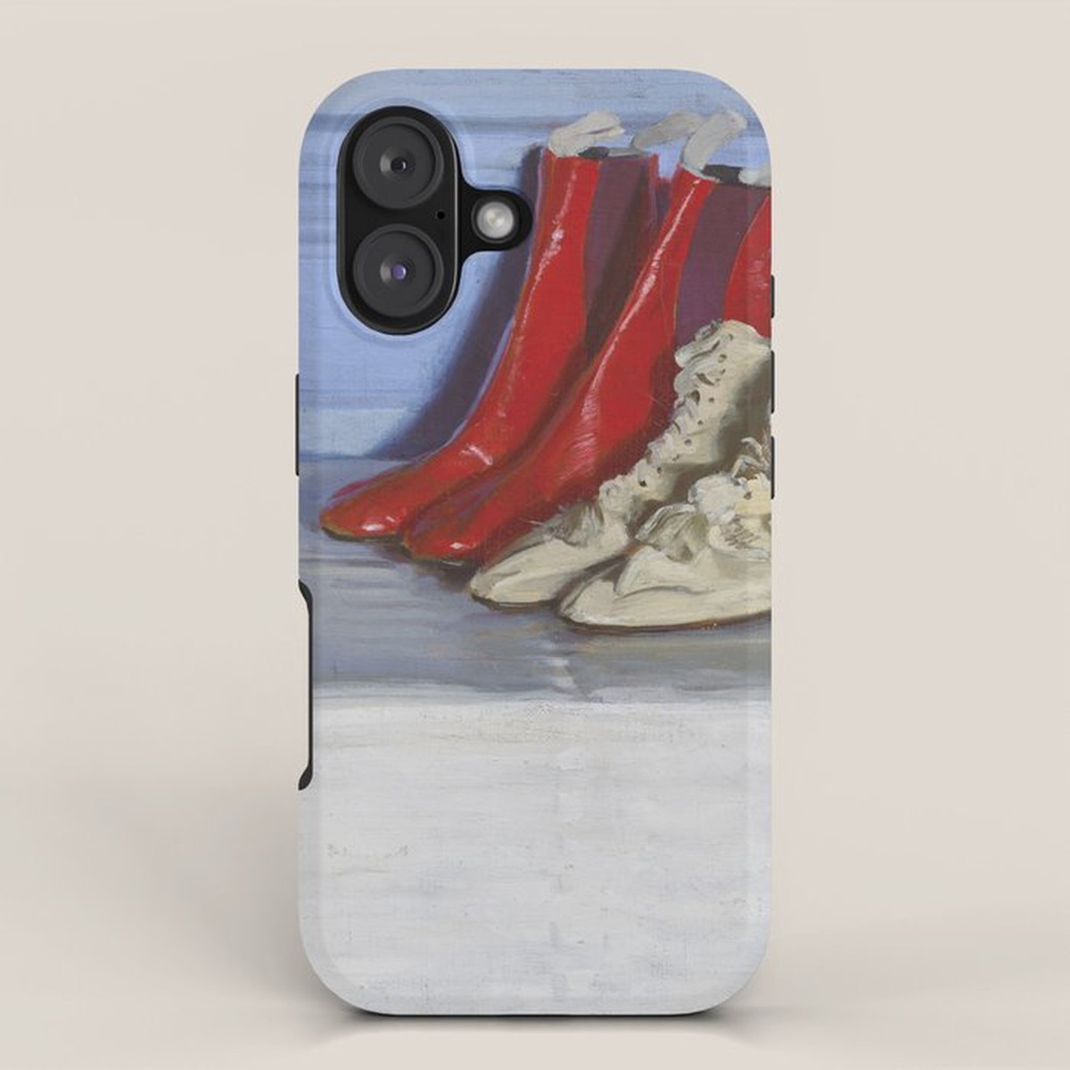 William Nicholson - Miss S's Boots (1919) still life fashion portrait painting iPhone Case