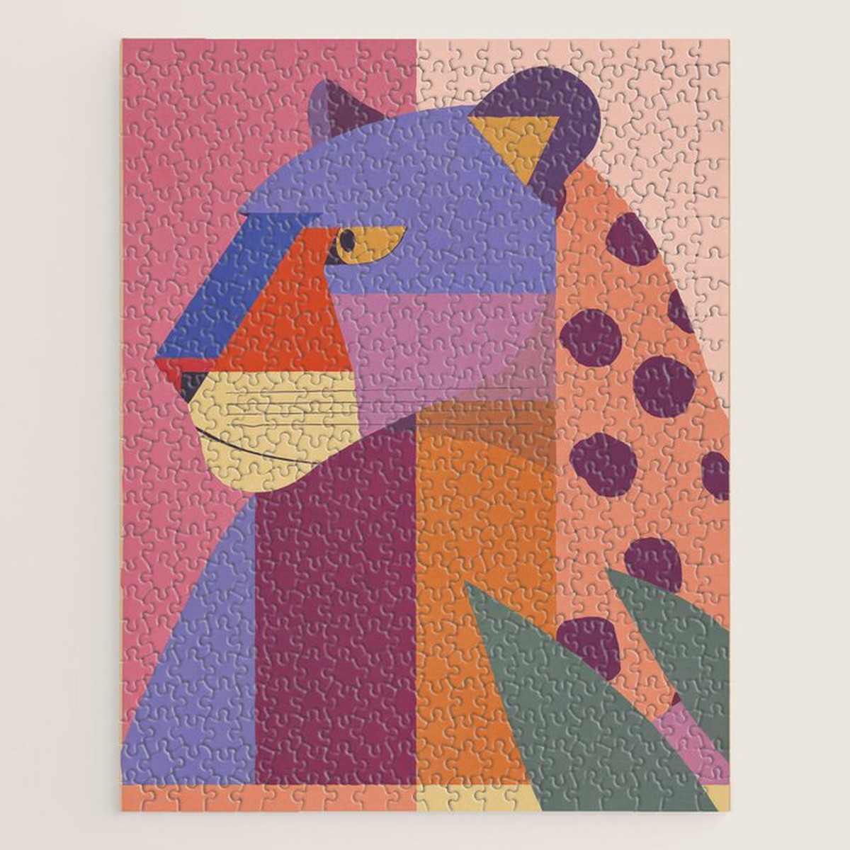 Abstract Leopard Portrait Jigsaw Puzzle