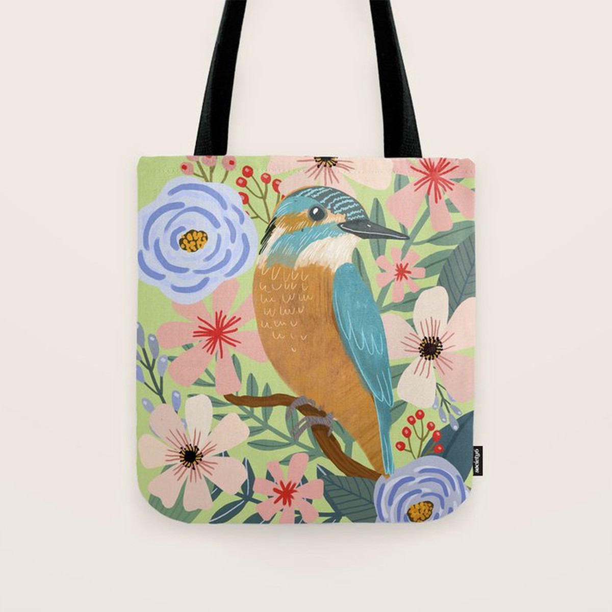 Ble Bird Tote Bag