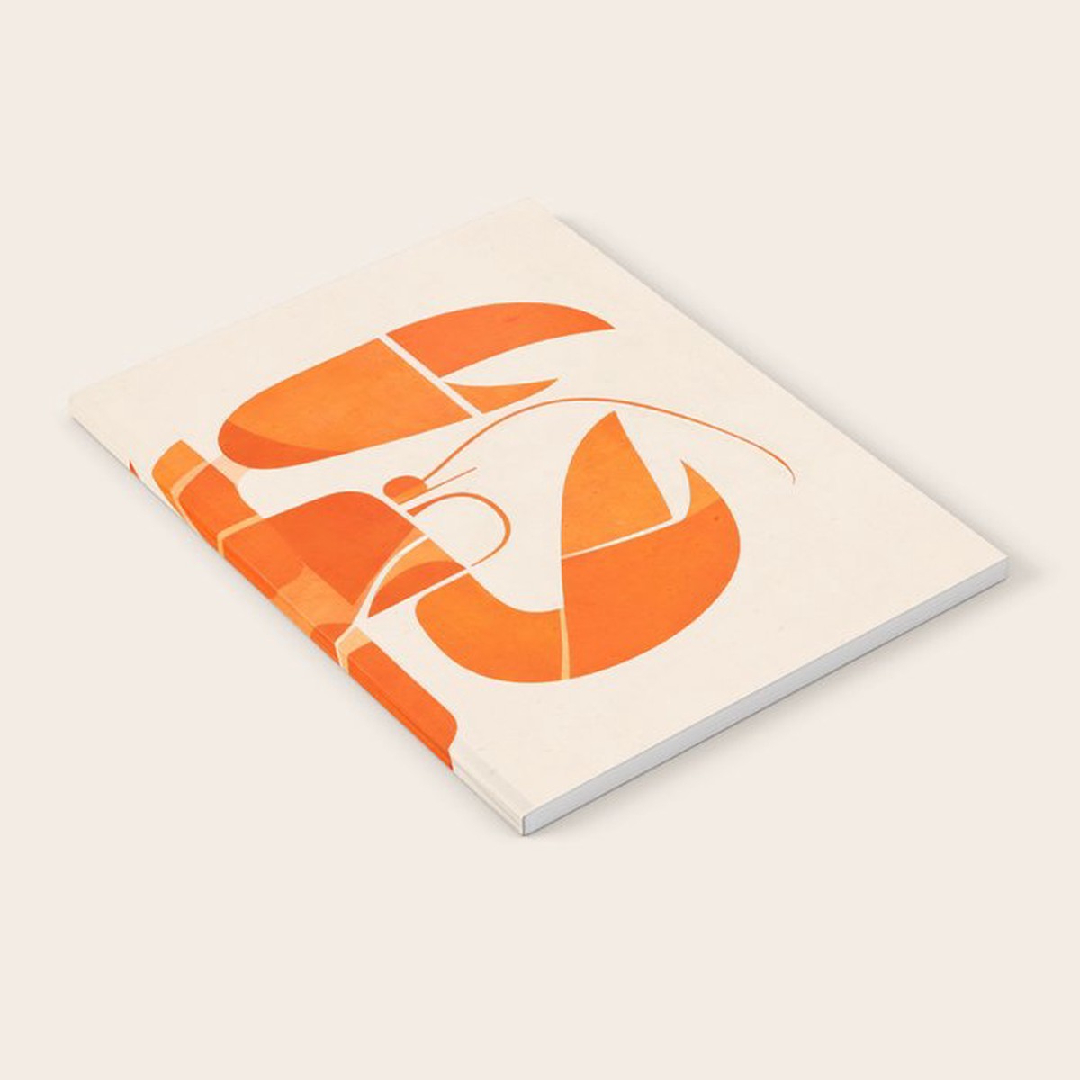 Abstract Lobster in Orange Notebook