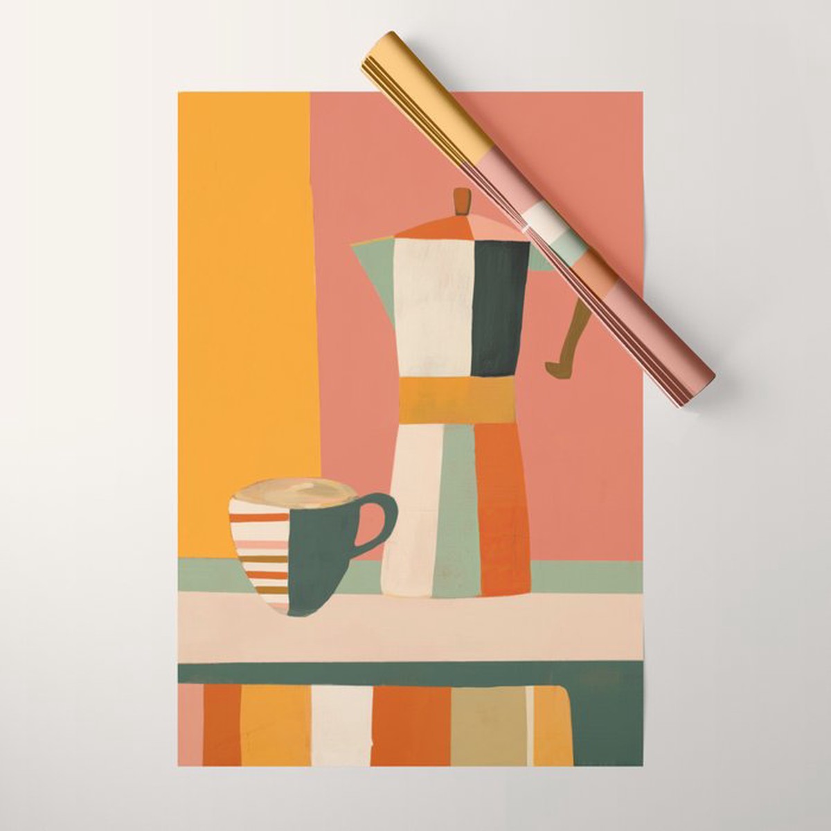 Sunset Moka Wrapping Paper