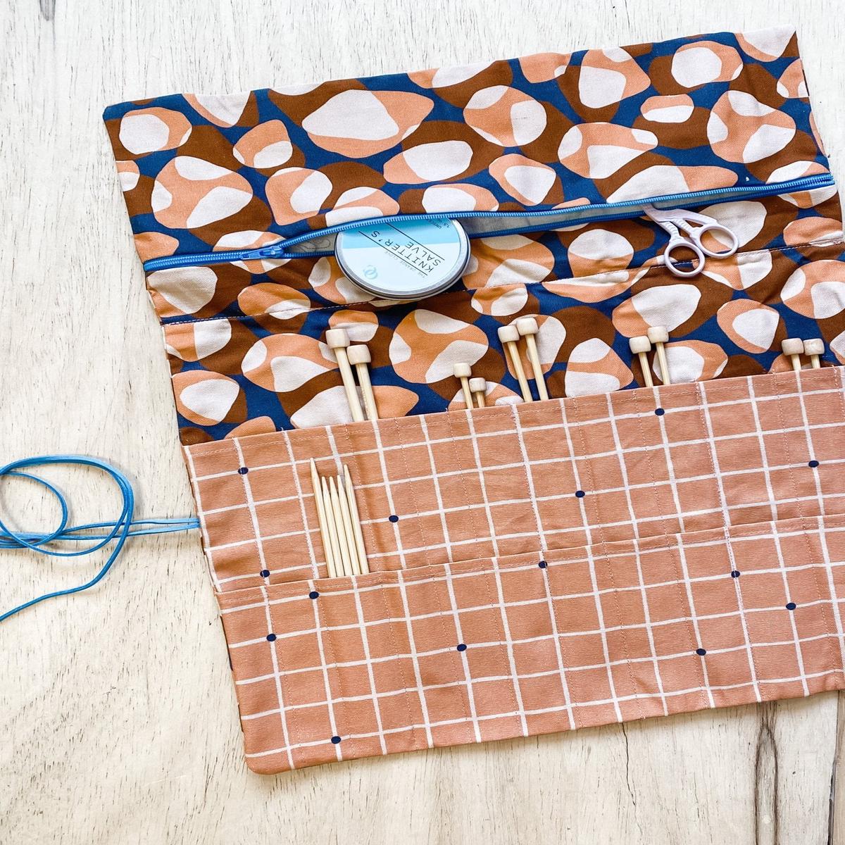 Rolled Knitting Needle Case