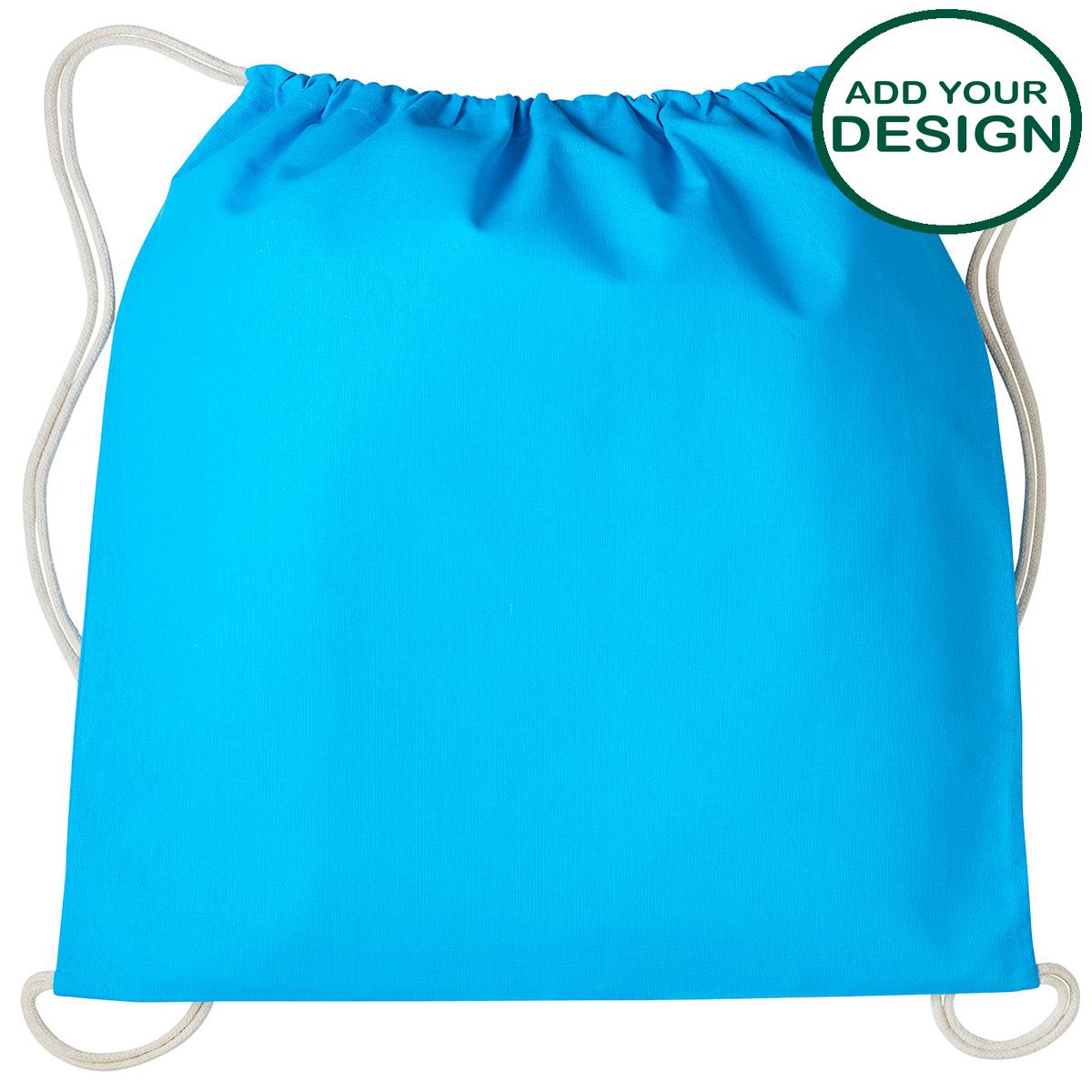 Nutshell - Gymsac with cords - Hawaiian Blue/Natural - Add Your Design/Logo