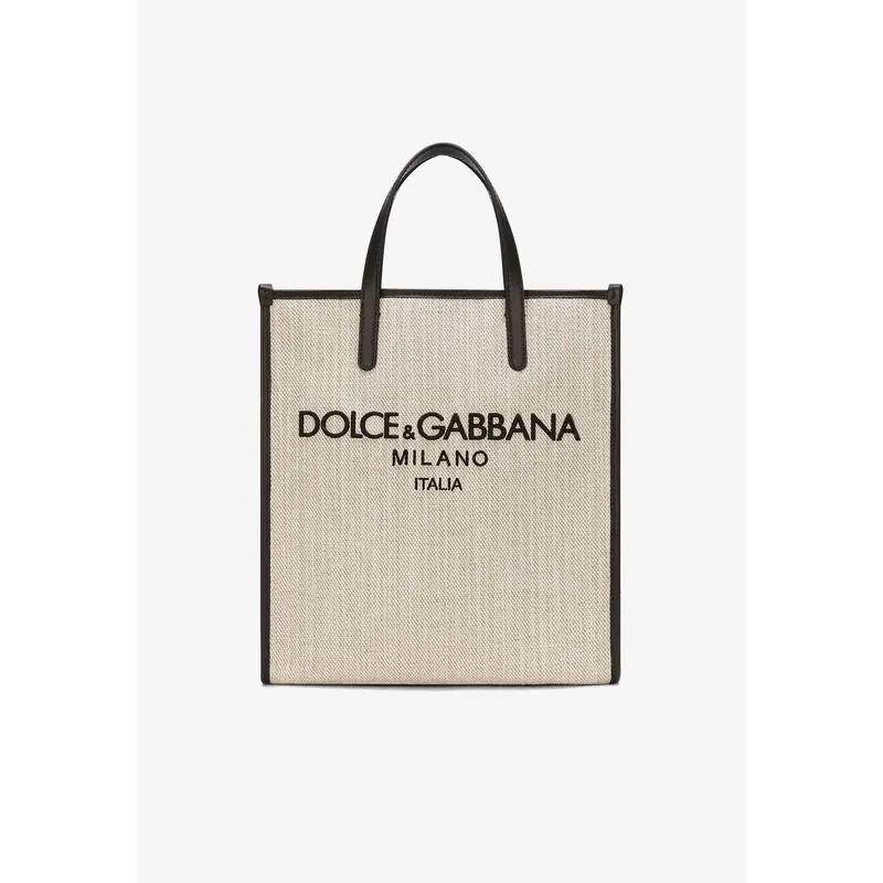 Small Logo Canvas Tote Bag