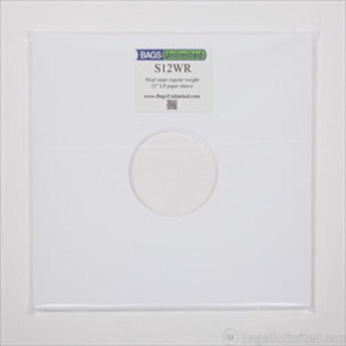 - Bags Unlimited S12WR 12" White Paper Inner Sleeve-100ct ((Bags)) - Default Title