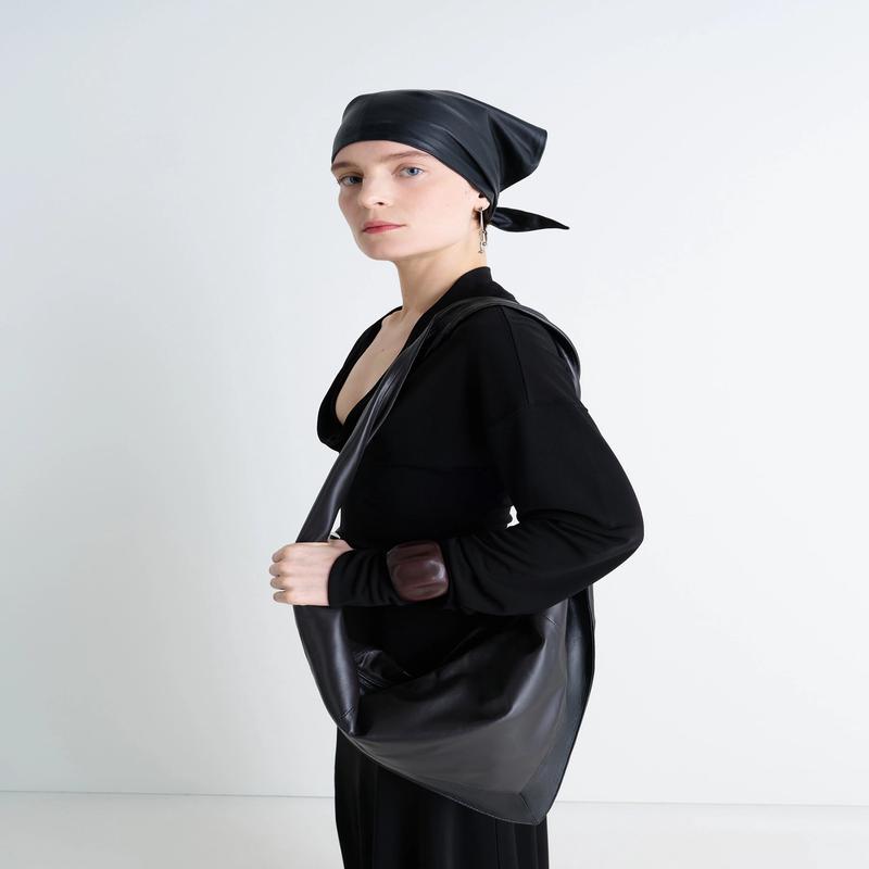 SMALL SCARF EXTENDED HANDLE BAG