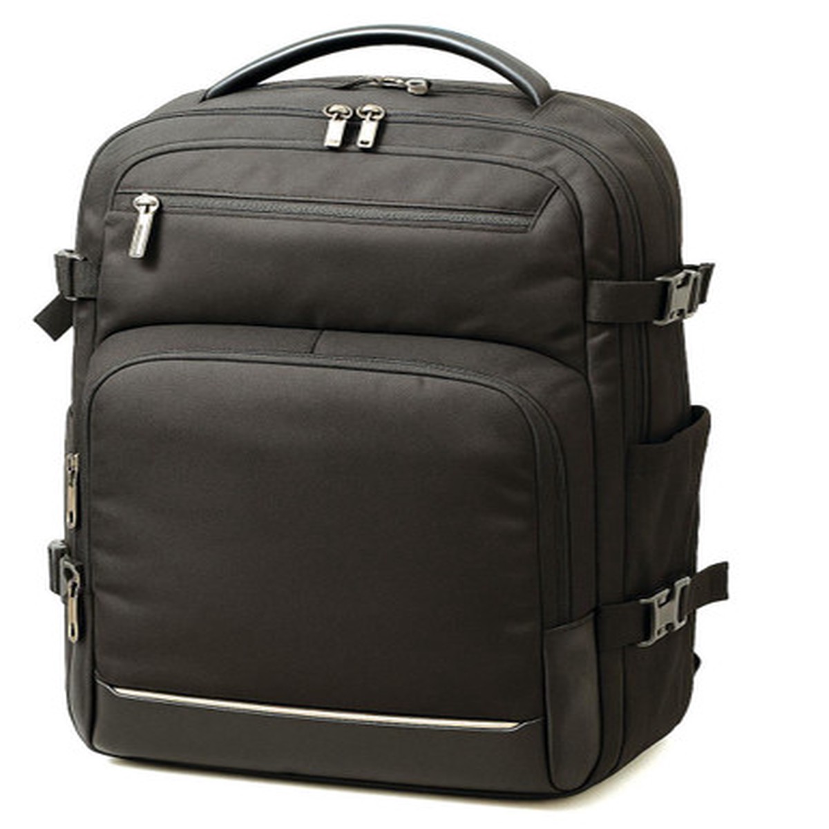 Wholesale 1000D Ballistic Polyester Laptop Backpack with Leatherette Trim Travel & Corporate