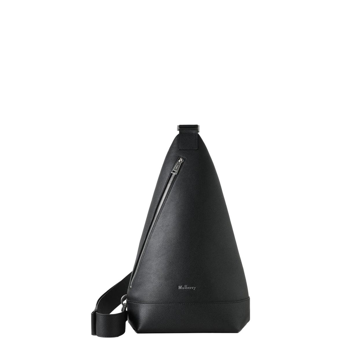 Farringdon Sling Backpack Black Small Pebble Grain