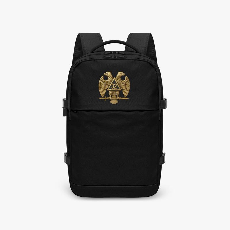 32nd Degree Scottish Rite Backpack - Double-Headed Eagle Wings Down