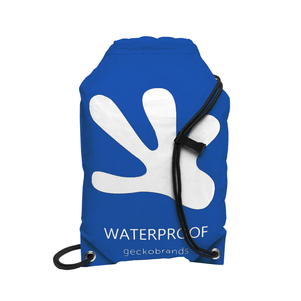 Geckobrands Waterproof Drawstring Backpack - Royal Blue/White